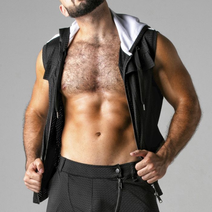 Colete Look at Harder Hoody Locker Gear Branco Frente
