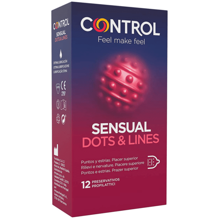 Preservativos Control Adapta Sensual Dots & Lines (12 Un)