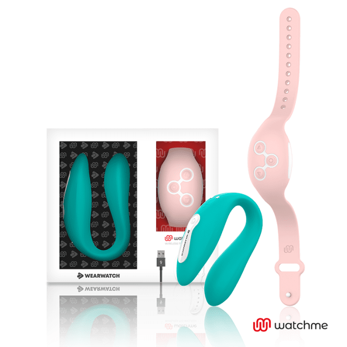 Vibrador Recarregável WearWatch WatchMe Wireless Aquamarine & Coral Conjunto