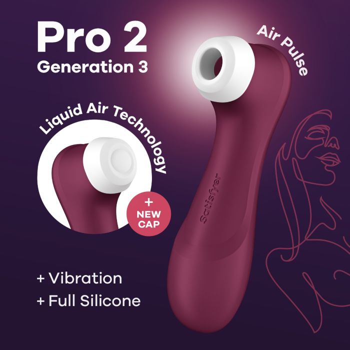 Estimulador Recarregável Clítoris Satisfyer Pro Gen 3 Vermelho Tinto