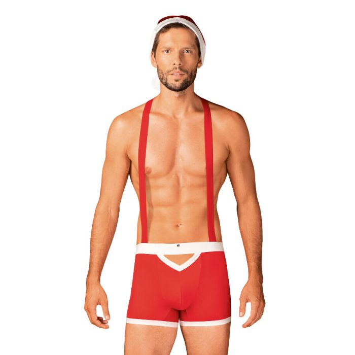 Fantasia Mr Claus Obsessive Vermelho Frente