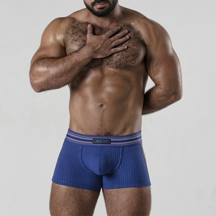Boxers Backroom Bottomless Locker Gear Azuis Frente