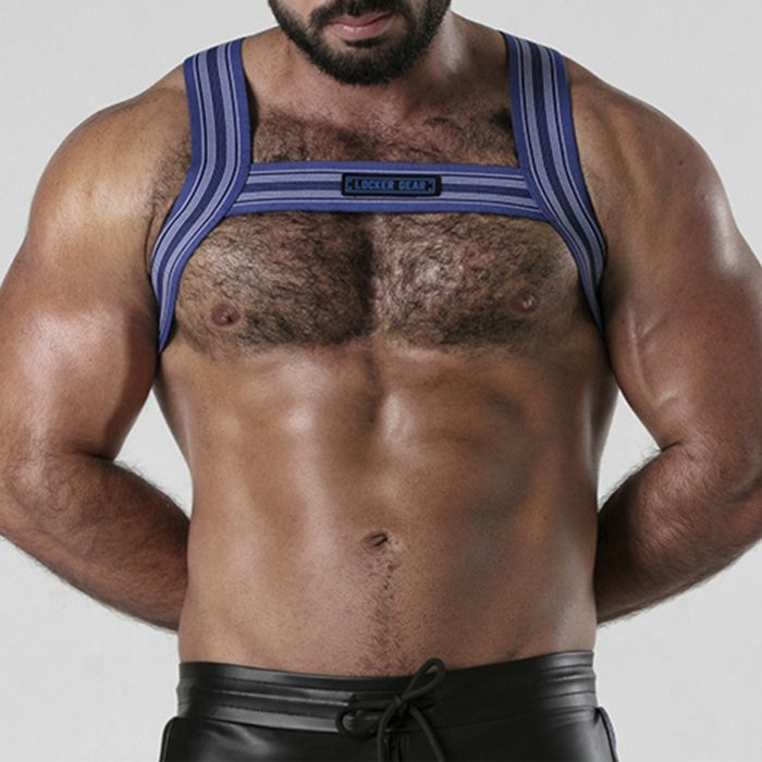 Arnês Corporal Backroom Harness Locker Gear Azul Frente