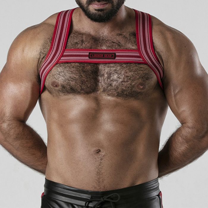 Arnês Corporal Backroom Harness Locker Gear Vermelho Frente