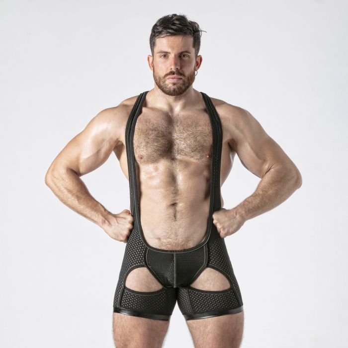 Singlet Watch It Zip Locker Gear Caqui Frente