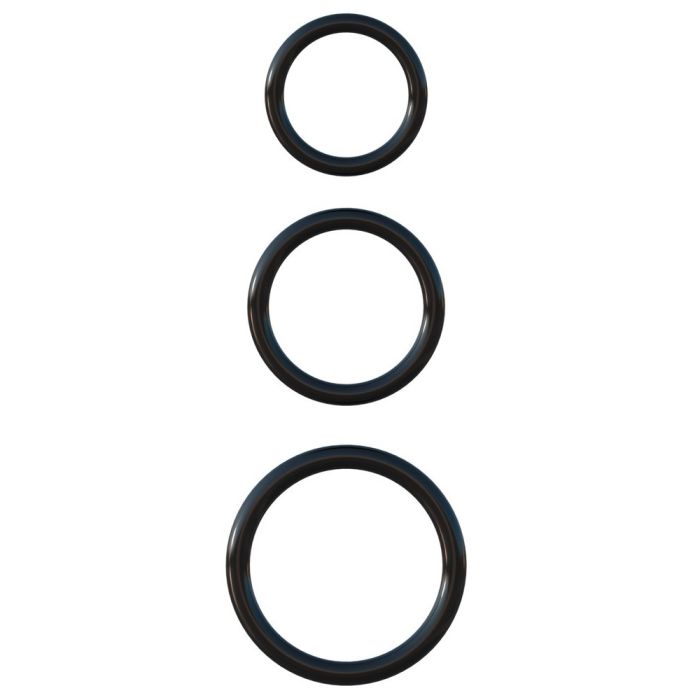 Anel Vibratório Fantasy C-Ringz Silicone 3-Rings Stamina Set