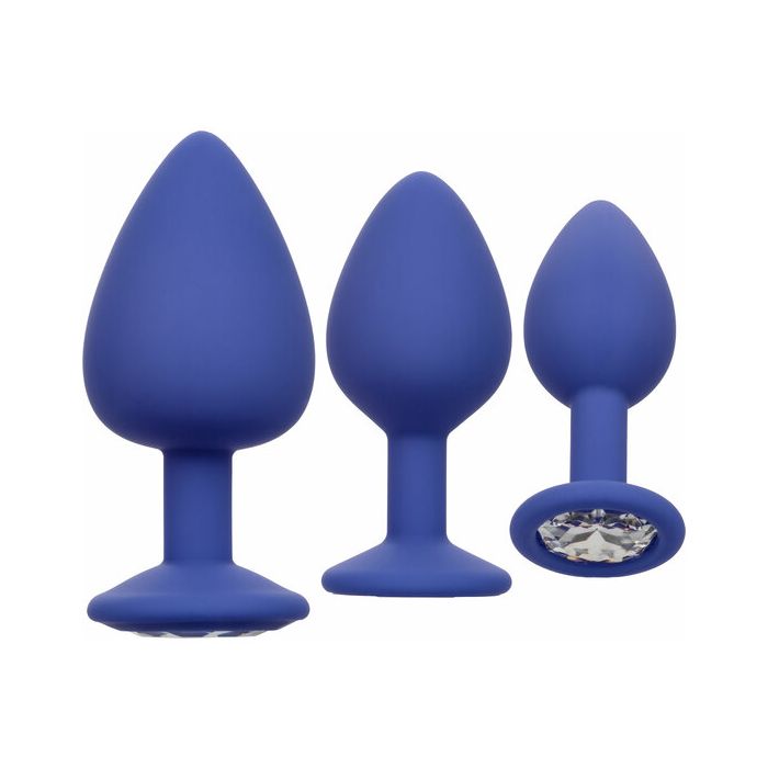 Conjunto Plugs Anais Calexotics Cheeky Gems Azul