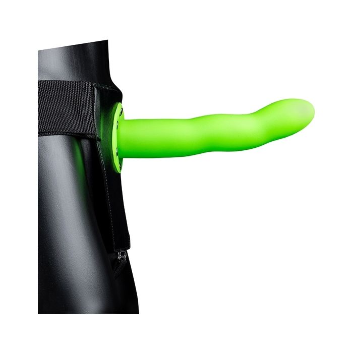 Strap On Ouch! Hollow Strap-On Curved Verde Neon