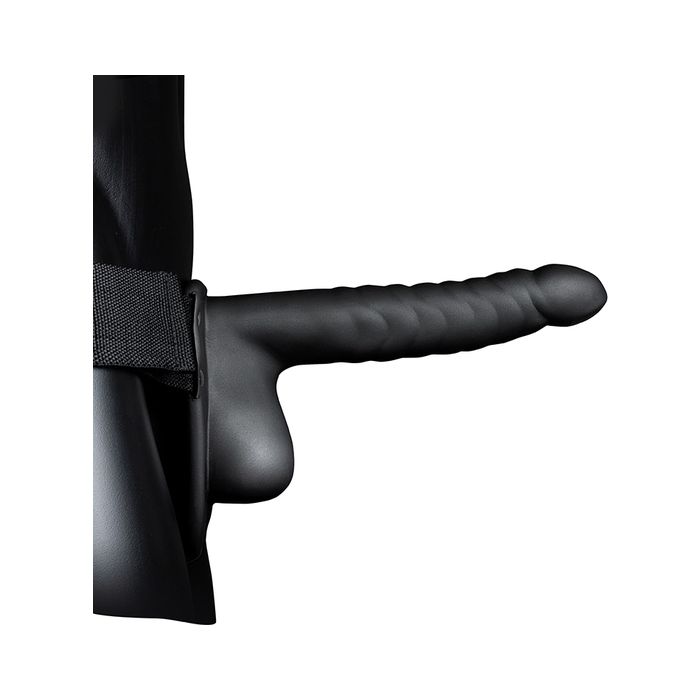 Strap On Ouch! Hollow Strap-On Ribbed Preto