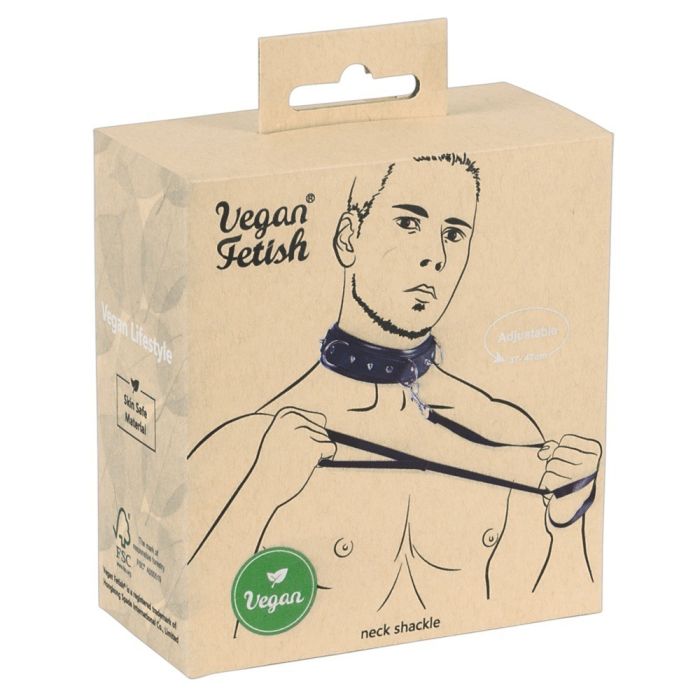 Coleira C/ Trela Vegan Fetish Neck Shackle Caixa