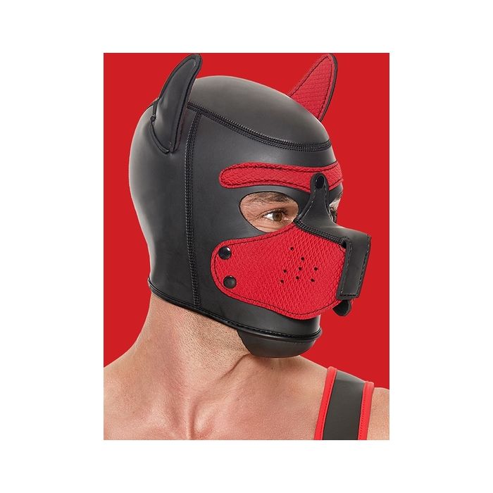 Máscara Puppy Hood Ouch! Vermelha