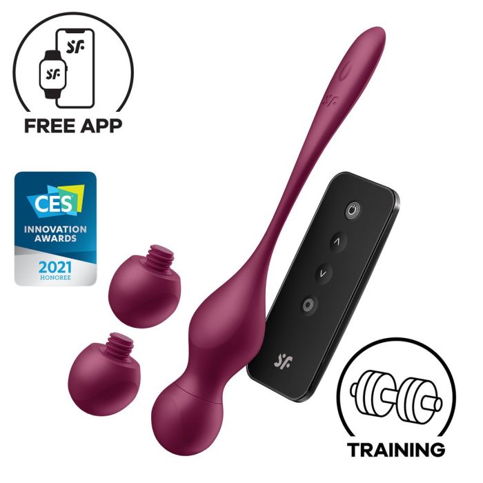 Bolas Kegel Recarregáveis Satisfyer Love Birds Vary Vermelhas