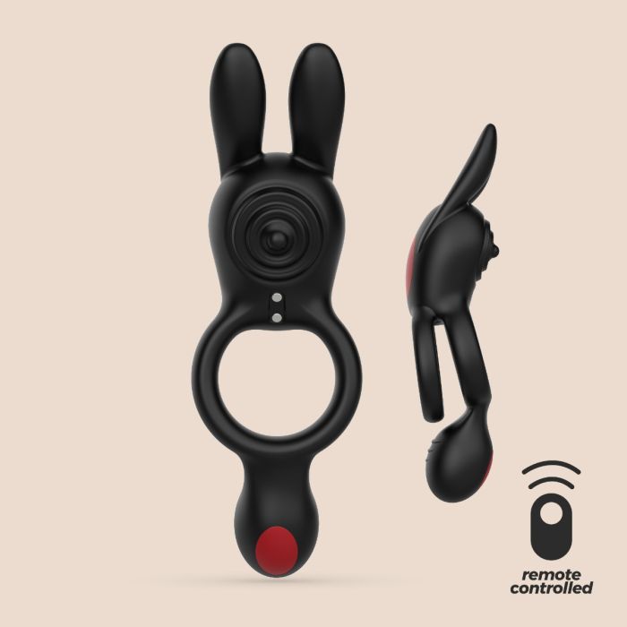 Anel Duplo Vibratório C/ Comando Dingo Crushious Preto