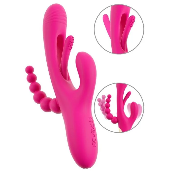 Vibrador Recarregável Sweet Smile Triple Vibe with Flicking Tongue