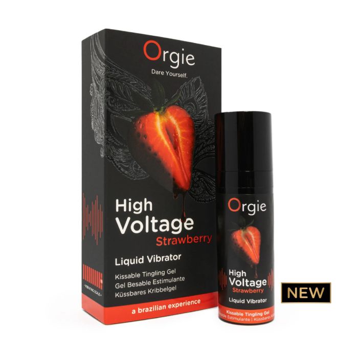 Vibrador Liquido Estimulante Unisexo Orgie High Voltage Morango (15 ml)