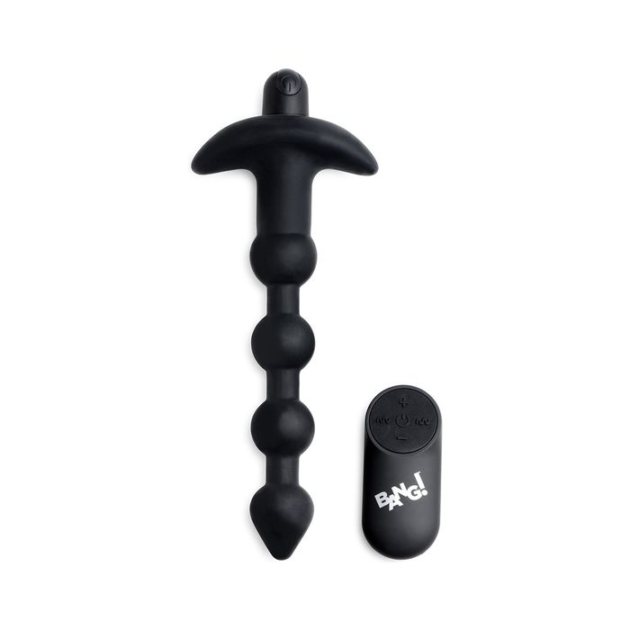 Plug Anal Recarregável Bang!Anal Beads Preto