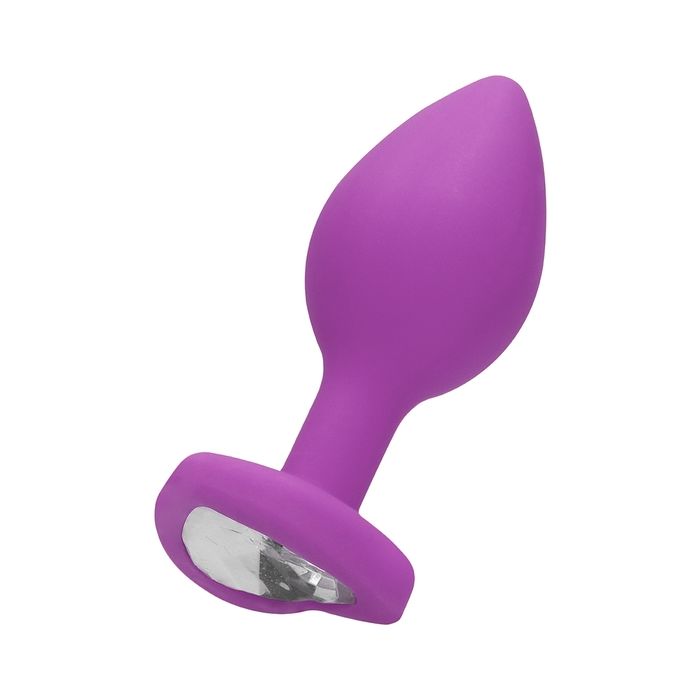 Plug Anal Regular Diamond Heart Plug Roxo