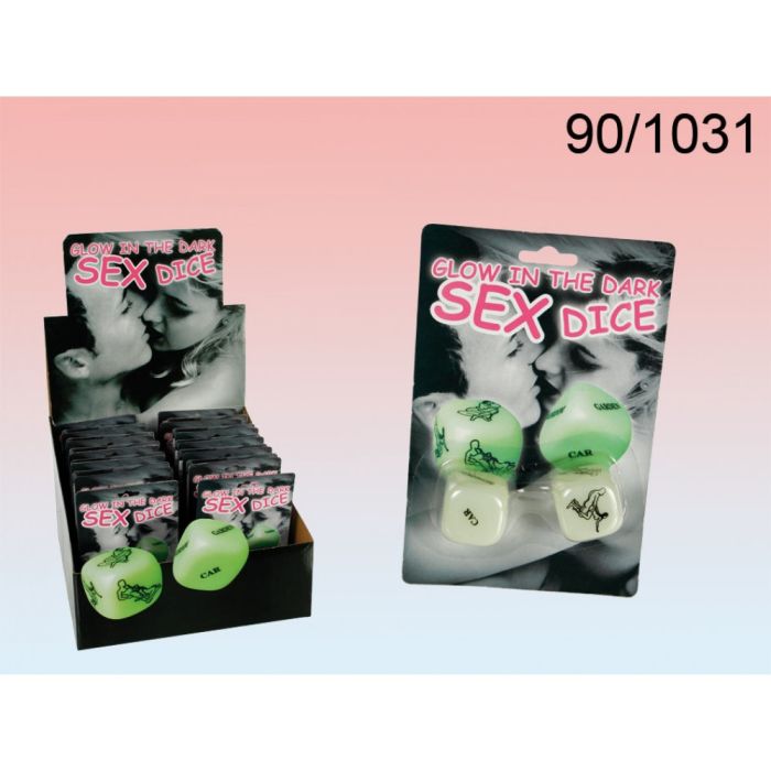 Jogo de Dados Kamasutra Glow in The Dark Sex Dice