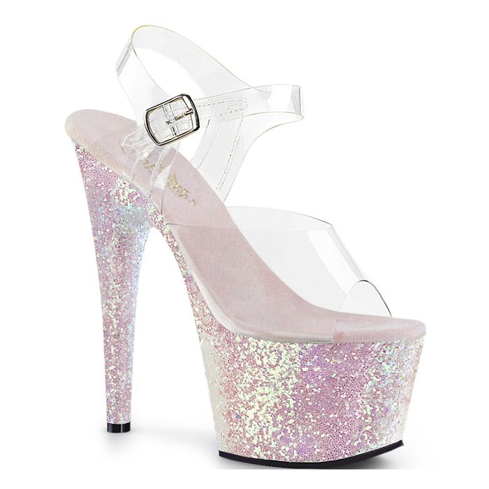 Sandália Pleaser Adore 708 Rosa Glitter 