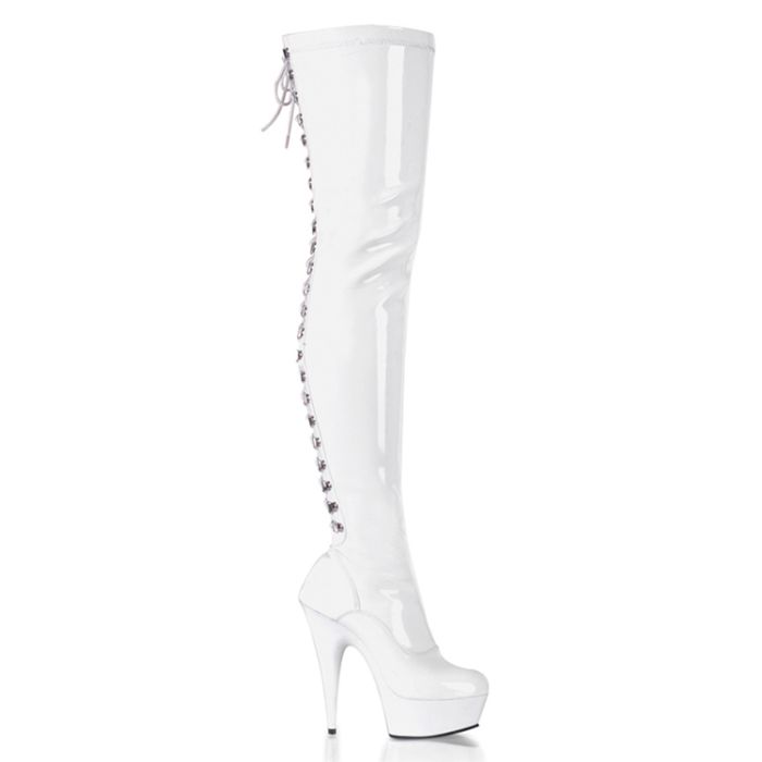 Botas Pleaser Delight 3063 Brancas