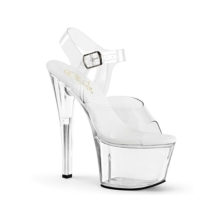 Sandália Pleaser Sky 308 Transparente