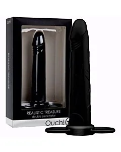 Dildo Dupla Penetração Realistic Treasure Preto