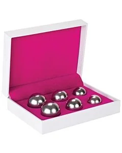 Conjunto de 3 Bolas Vaginais Ben Wa Balls Prateadas