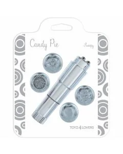 Vibrador Candy Pie Sweepy Prateado Caixa
