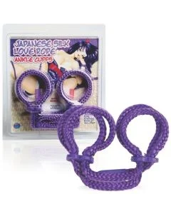 Algemas P/ Tornozelos Japanese Silk Love Rope Roxas Conjunto