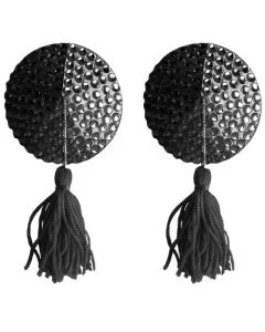 Cobertura Mamilos Ouch! Round Nipple Tassels Pretos