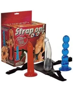 Strap On Colour C/ 3 Dildos