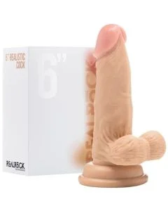 Dildo Realístico C/ Testículos Real Rock 6