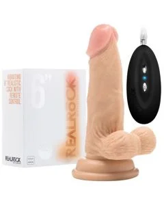 Vibrador Realístico C/ Testículos Real Rock 6