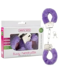 Algemas C/ Peluche Furry Handcuffs Azuis Conjunto