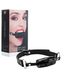 Mordaça Cylinder Gag Preta Caixa