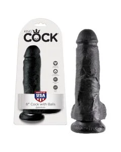 Dildo Realístico C/ Testículos King Cock 8