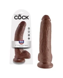 Dildo Realístico C/ Testículos King Cock 9