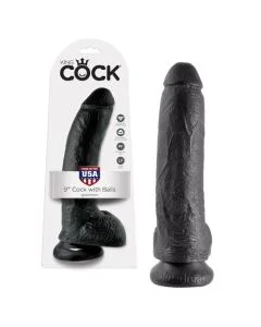 Dildo Realístico C/ Testículos King Cock 9