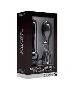 Vibrador Insuflável Dong de Silicone Ouch! Preto Caixa