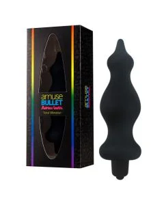 Plug Anal Vibratório Amuse Bullet Adrien Lastic Preto