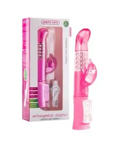 Vibrador Recarregável Dolphin Rosa Conjunto