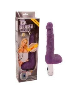 Vibrador Pulse Master Realista C/ Luz Roxo