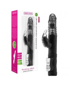 Vibrador Thrusting Rabbit Preto Conjunto