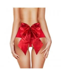 Cueca C/ Bala Vibratória Sexy Bow Vibrating Panty Ouch! Vermelhas Trás