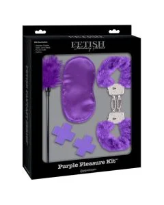 Conjunto Puple Pleasure Kit Teaser Fetish Fantasy Limited Edition Caixa