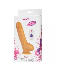 Vibrador Realístico Recarregável Com Rotação Alive Marco Caixa