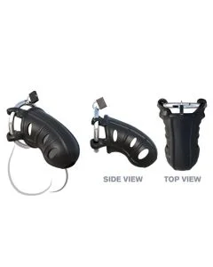 Jaula Fantasy C-RIngz Hardcore Silicone Cock Blocker Preta 2