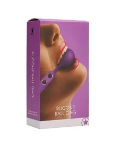 Mordaça Ouch! Silicone Ball Gag Roxa Caixa