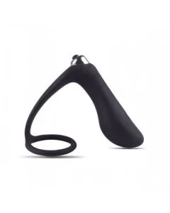 Plug Anal Vibratório C/ Anel P-Ring Dark Side Preto 2