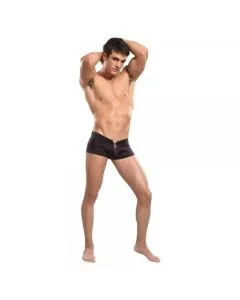 Boxer C/ Fecho Male Power Zipper Short Preto Frente